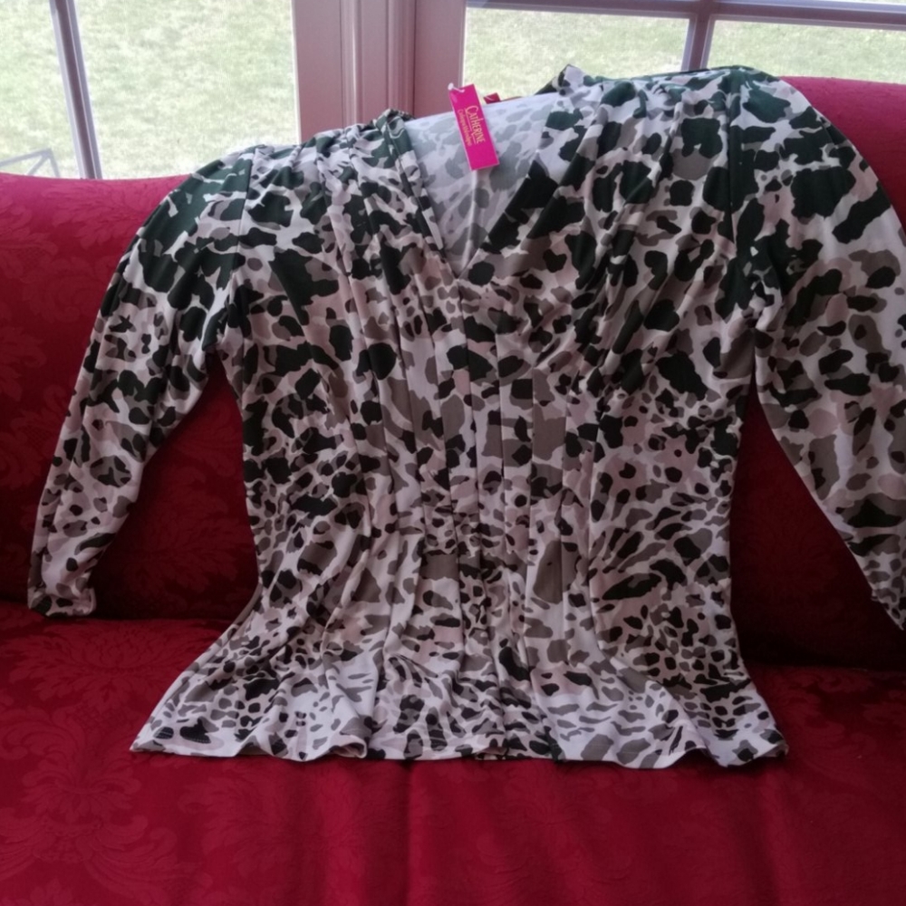 Catherine Malandrino rushed v-neck top
